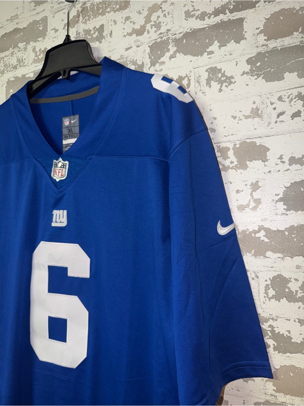 NWT! NFL NY Giants Royal Blue Men's Football Jersey - Jaxson Dart # 6 - Picture 3 of 8